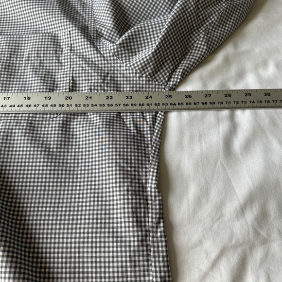 Lauren Ralph‎ Lauren Mens 17 1/2 34/35 Slim Fit Gingham Checkered Dress Shirt - Picture 11 of 15